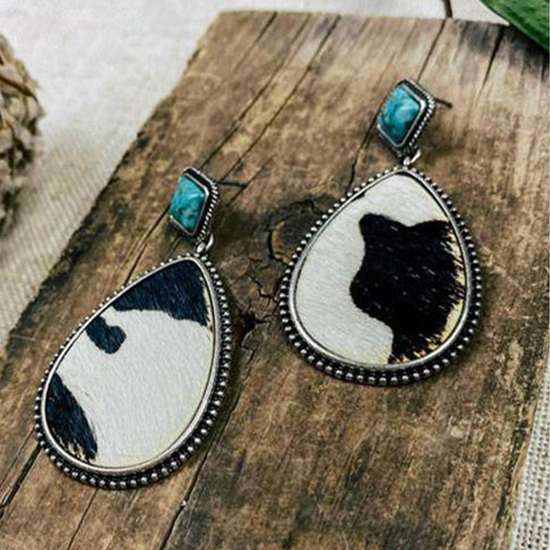 Turquoise Vintage Cross Earrings - product image 3