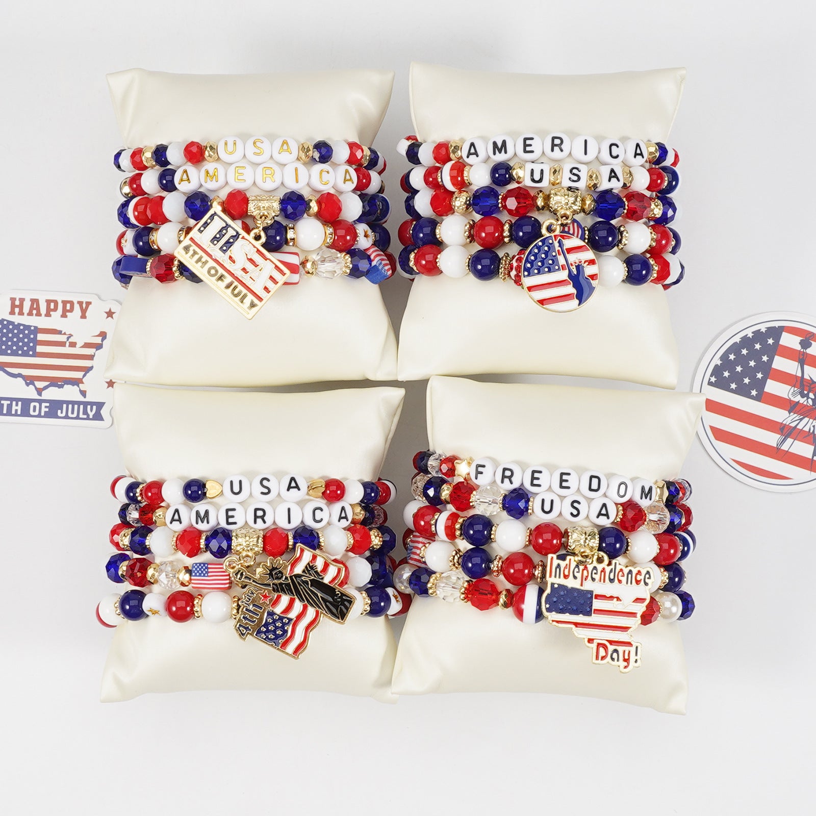Flag Beaded Bracelet - product image 2