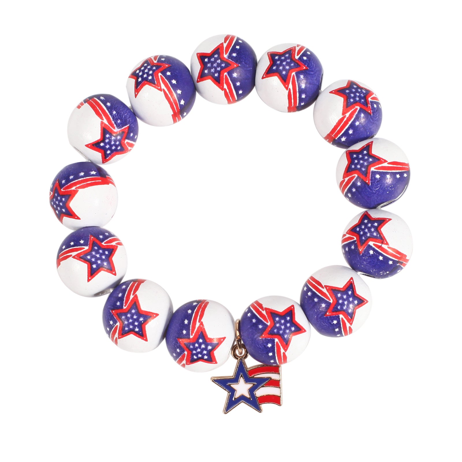 Flag Wood Beaded Bracelet - product image 7