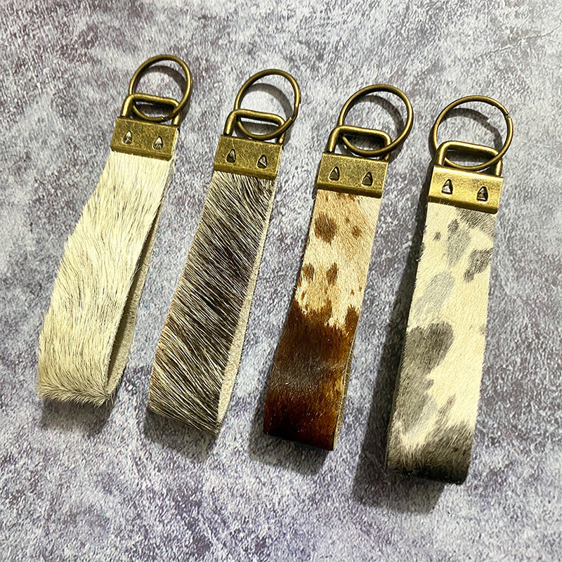 Western Vintage Horse Cross Leather Keychain - product image 1
