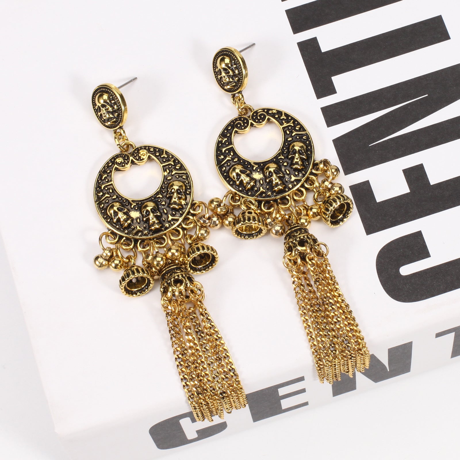 Halloween Earrings Pumpkin Hat Ghost Skull Bat Spider Web Pattern Earrings - product image 35