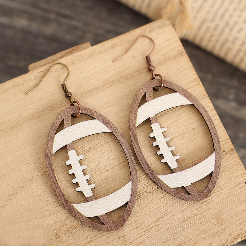 Cross Wood Earrings - product image 4