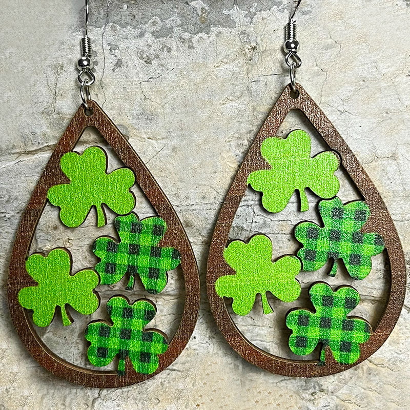 Cross Wood Earrings - product image 4