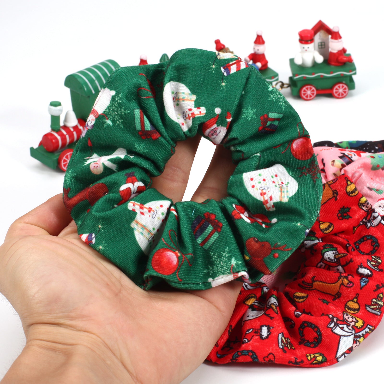 Christmas Hair Tie - Snowman - Bell - Santa Claus - Reindeer Antlers - Hat - - product image 87