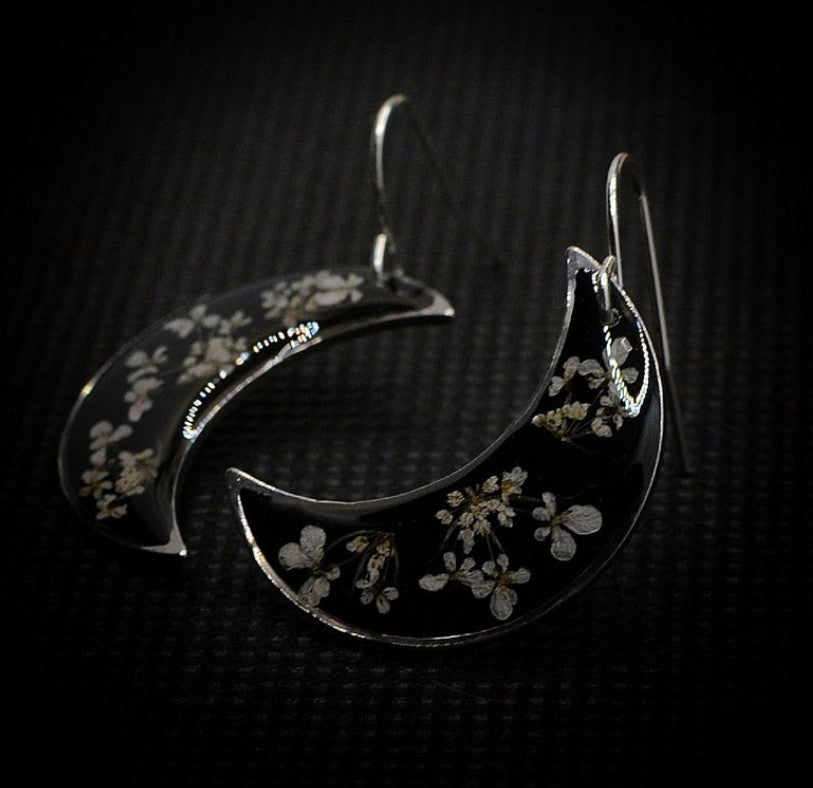 Vintage Floral Moon Cross Resin Earrings for Women - product image 9