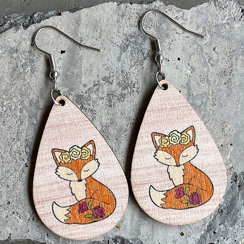 Boho Cross Wood Earrings - product image 3