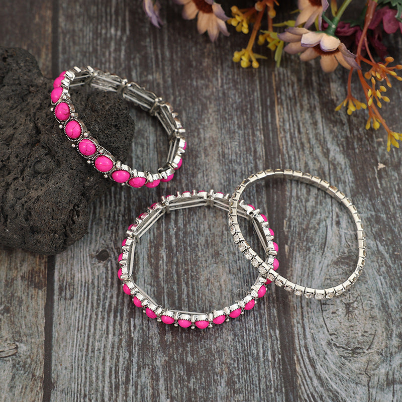 Turquoise Boho Vintage Crystal Bracelet - product image 13