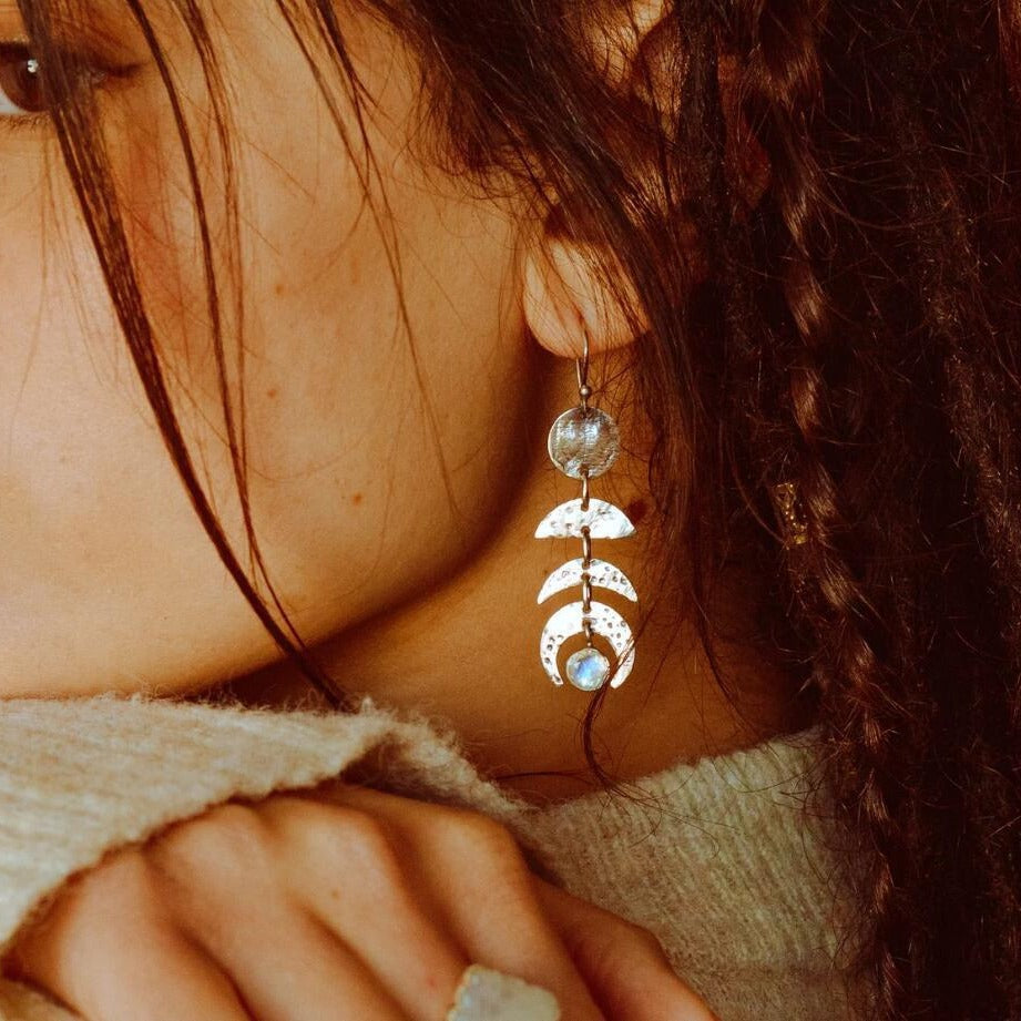 Boho Vintage Moon Cross Earrings for Women - product image 4