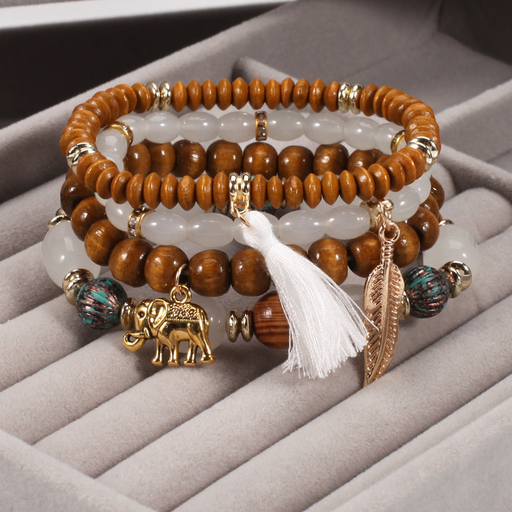 Boho Wood Beaded Necklace - product image 2