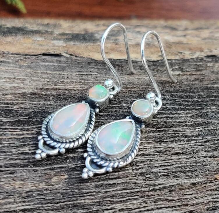 Turquoise Boho Cross Earrings - product image 2
