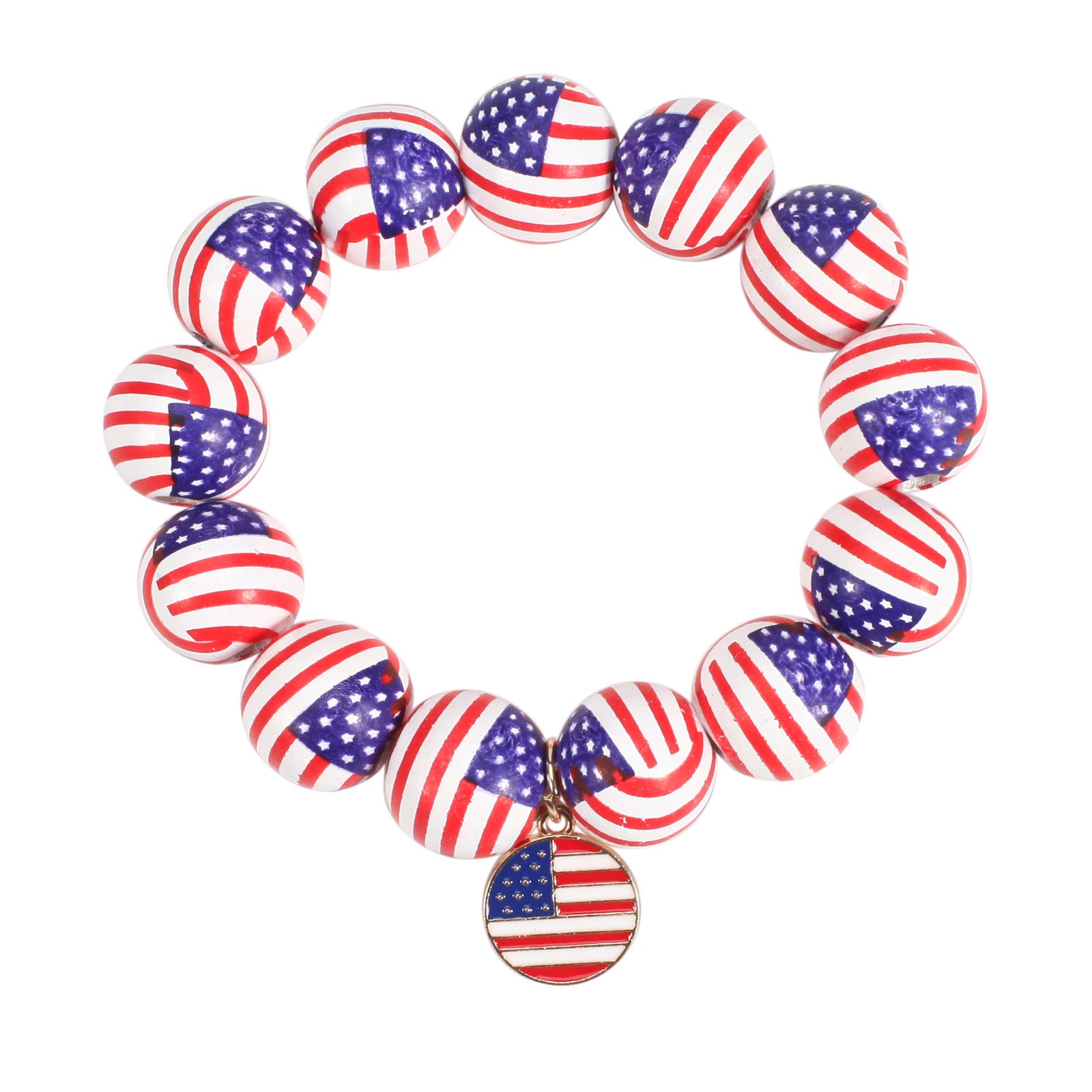 Flag Wood Beaded Bracelet - product image 2