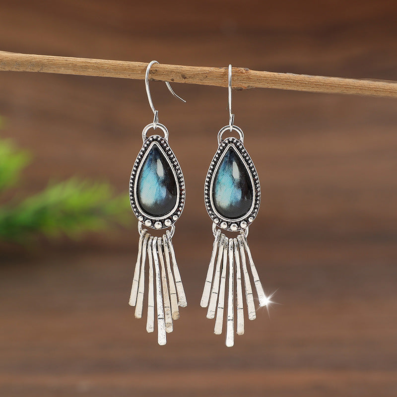 Turquoise Boho Vintage Earrings - product image 2