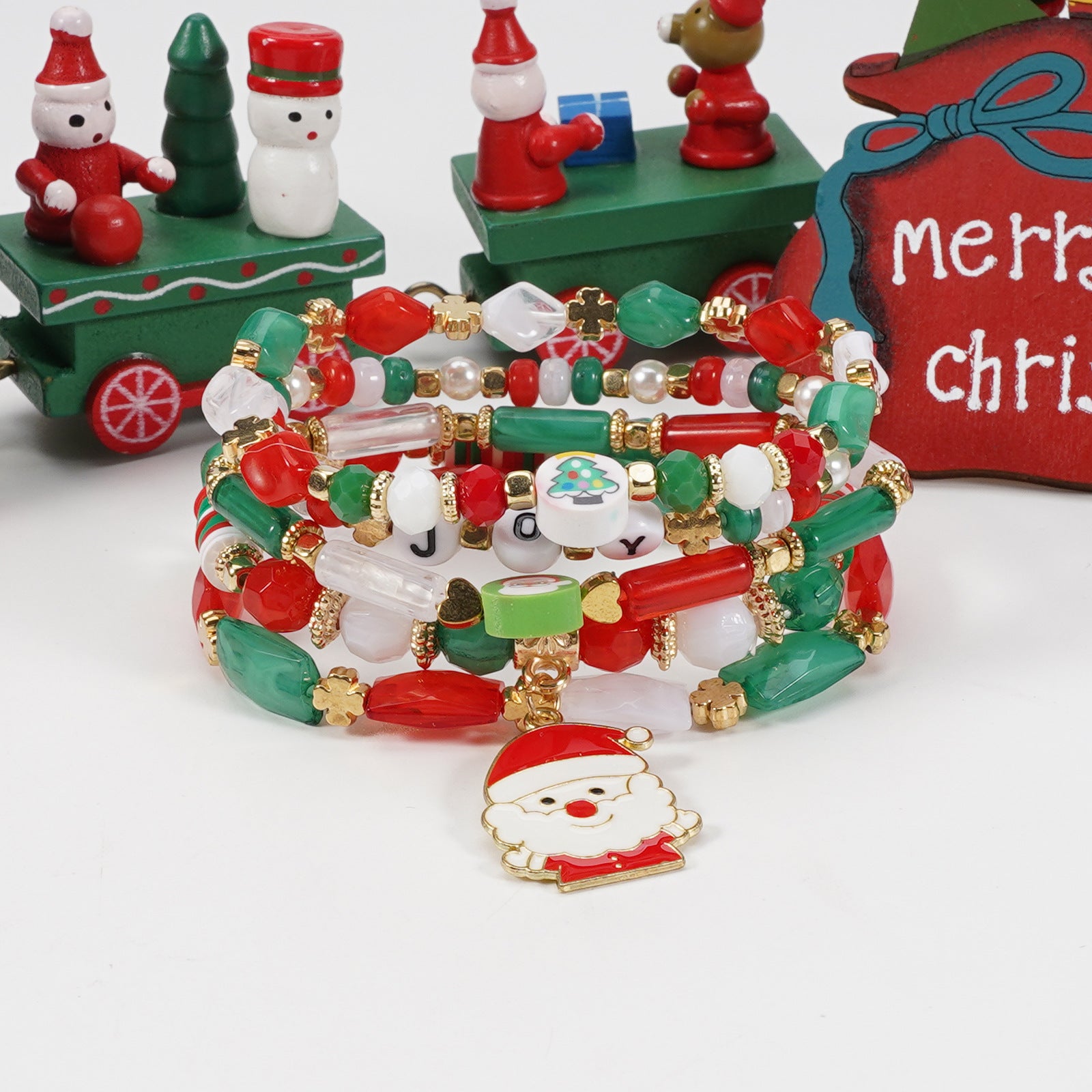 Christmas Bracelet Snowman - Christmas Tree - Santa Claus - Reindeer Antlers - product image 4