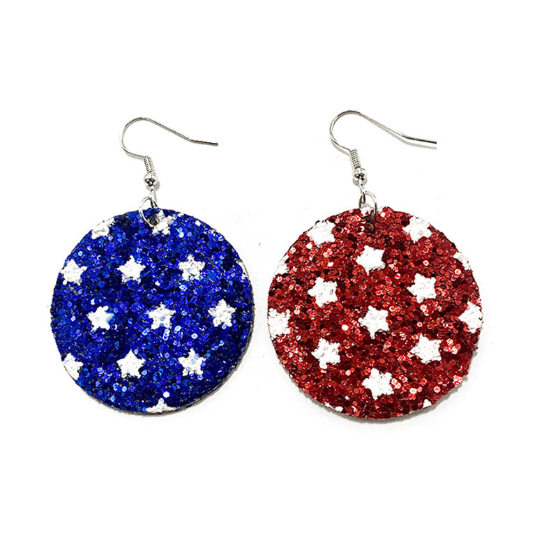Cross Flag Leather Earrings - product image 9