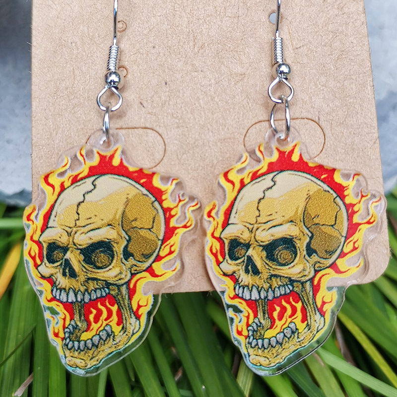 Floral Cross Butterfly Acrylic Earrings - product image 3