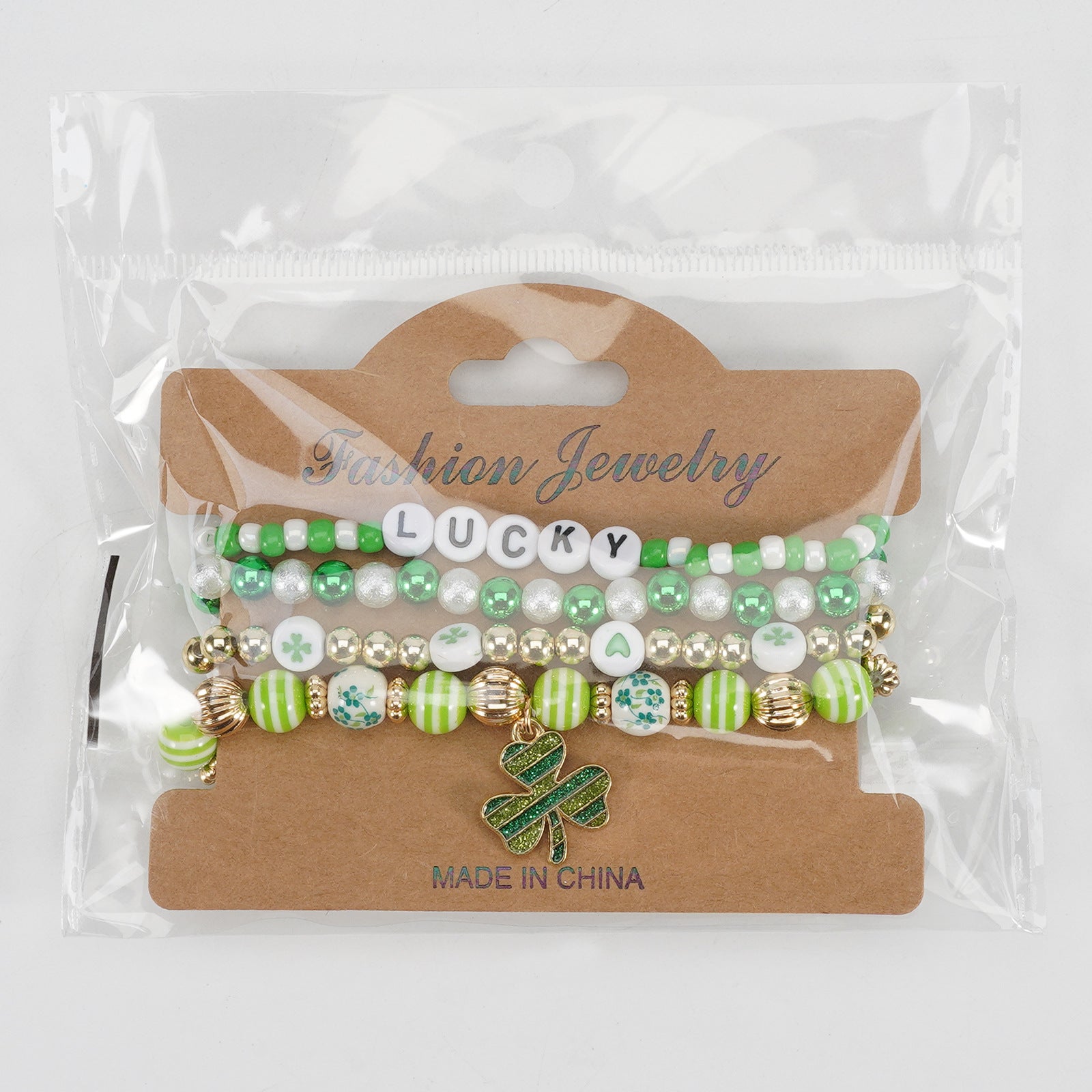 St. Patrick's Day Bracelet Irish Festival Green Lucky Clover Pendant Soft - product image 11