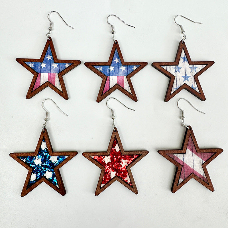 Western Cross Leather Earrings - product image 2