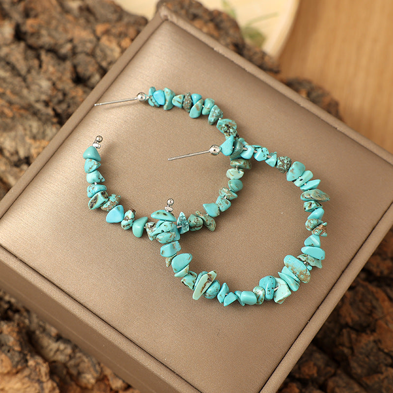 Turquoise Vintage Cross Earrings - product image 3