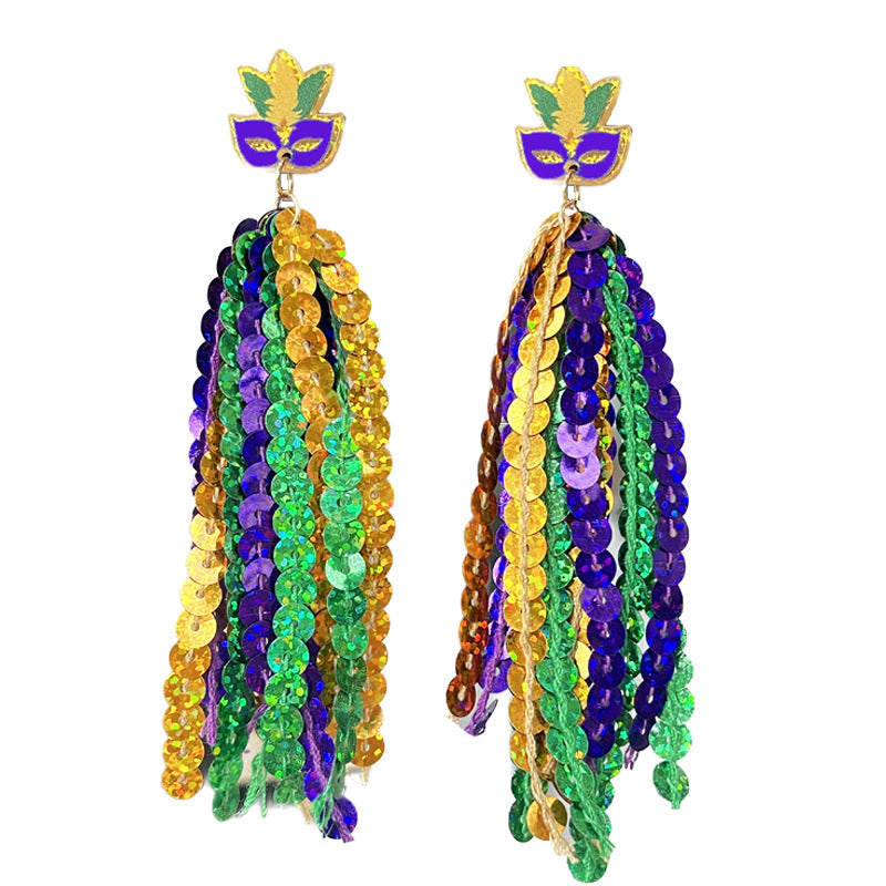 Feather Cross Beaded Earrings - product image 9