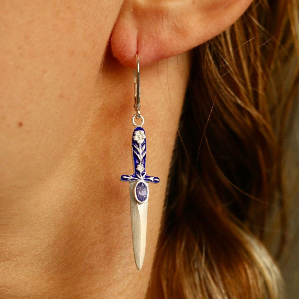 Floral Cross Earrings - product image 2