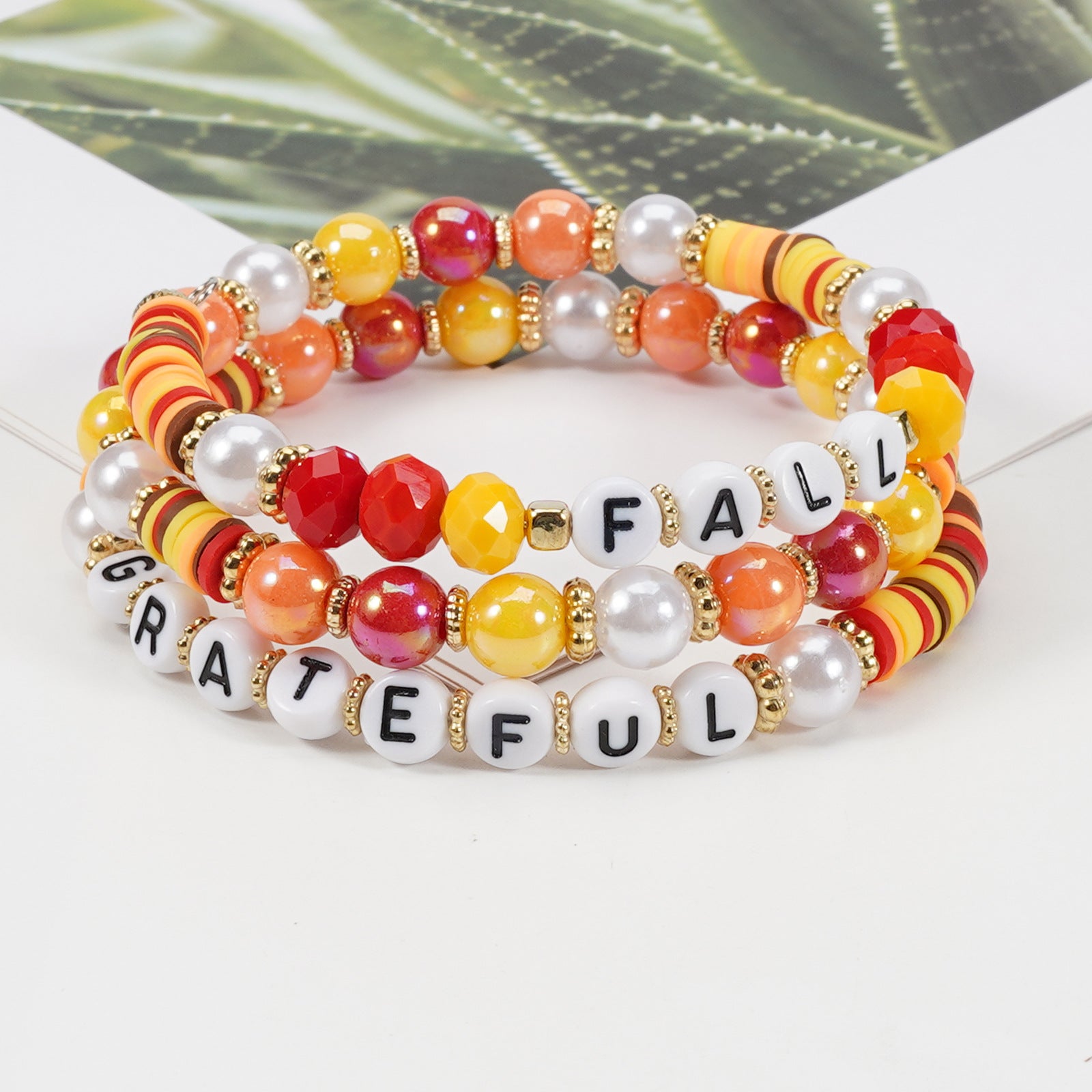Thanksgiving Bracelet Autumn Maple Leaf Turkey Pumpkin Cartoon Cute Twisted