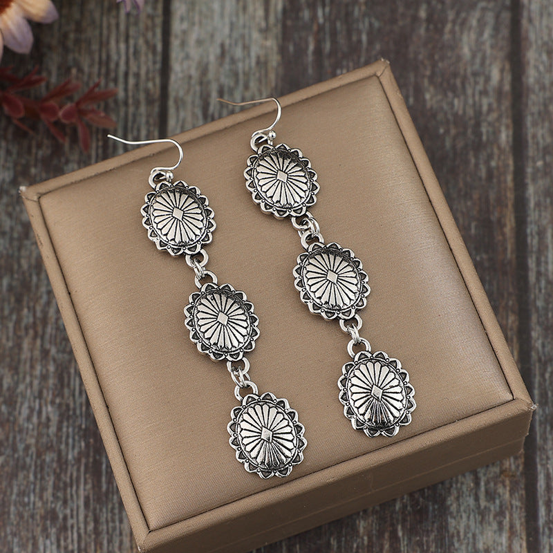 Boho Vintage Floral Earrings