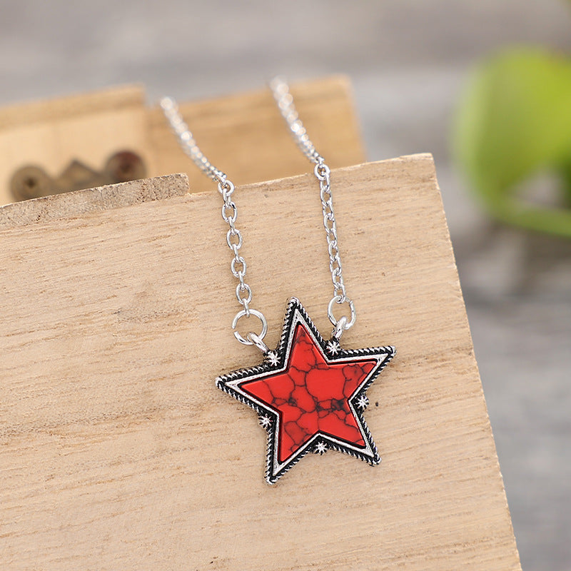 Western Turquoise Cross Necklace - product image 4