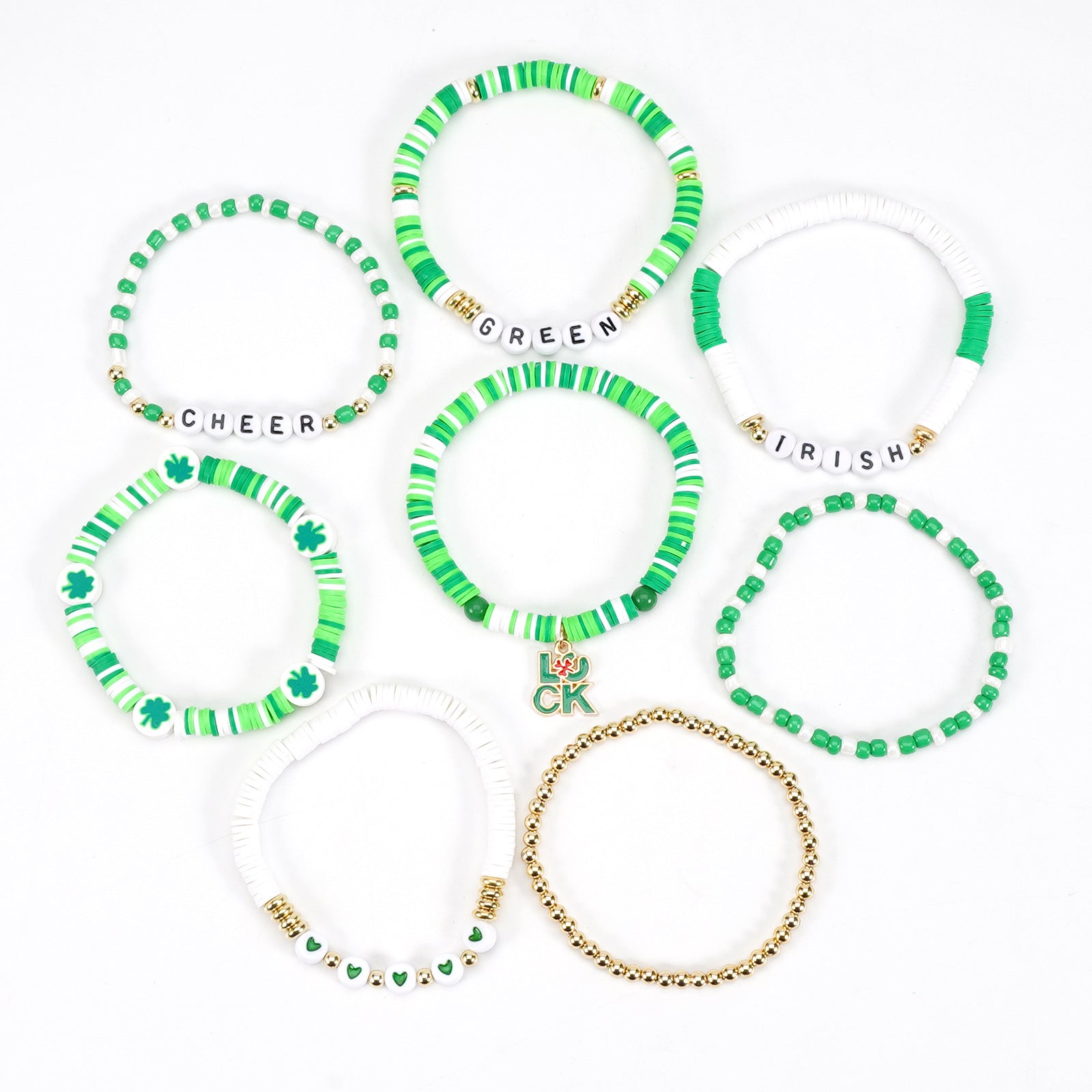 Irish St. Patrick's Day Bracelet Party Parade Green Lucky Clover Pendant Soft - product image 19