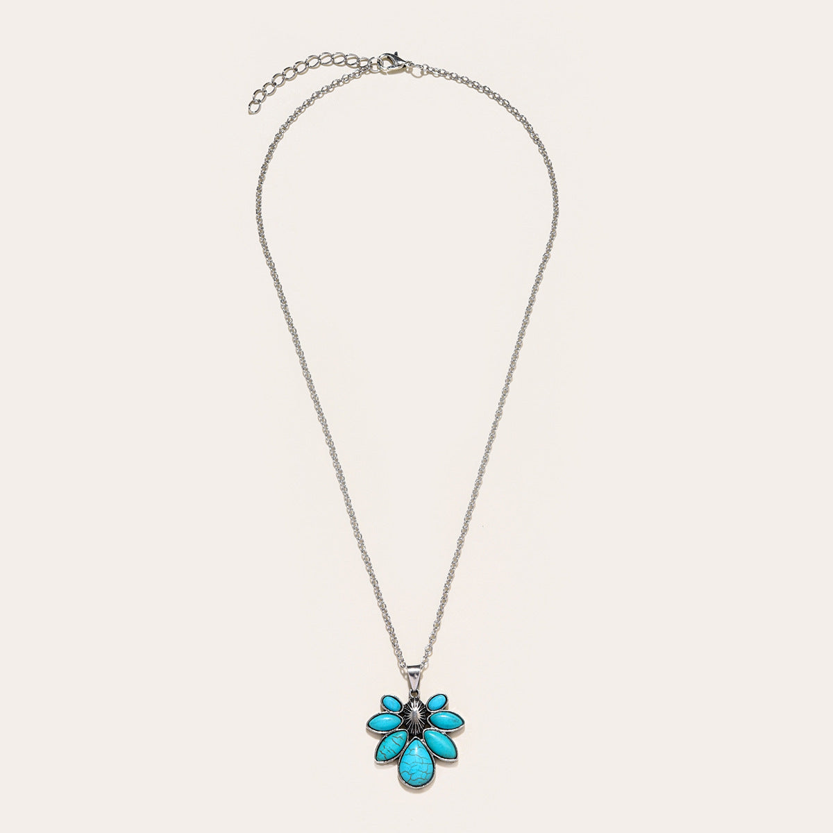 Turquoise Vintage Statement Cross Necklace - product image 2