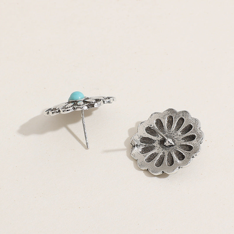 Turquoise Boho Cross Earrings - product image 3