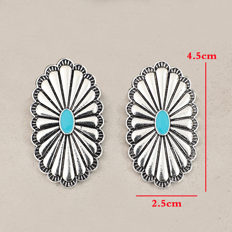Boho Statement Floral Cross Earrings - product image 9