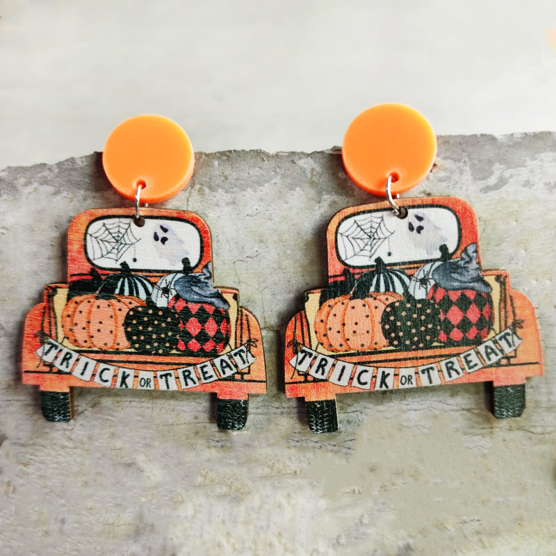 Thanksgiving Halloween Earrings Teacher Gifts Student Earrings Rainbow - product image 2