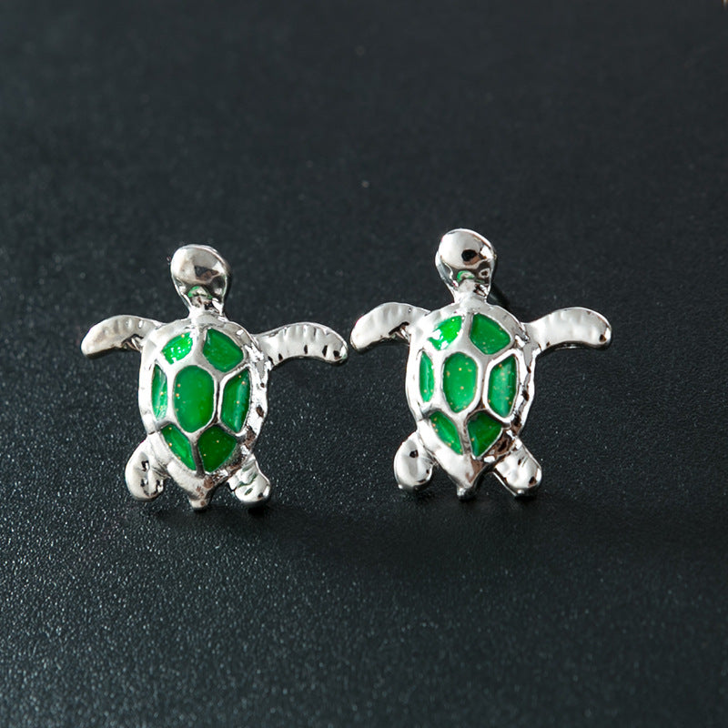 And Platforms Opal Turtle Multi-color Earrings Exquisite Earrings - product image 4