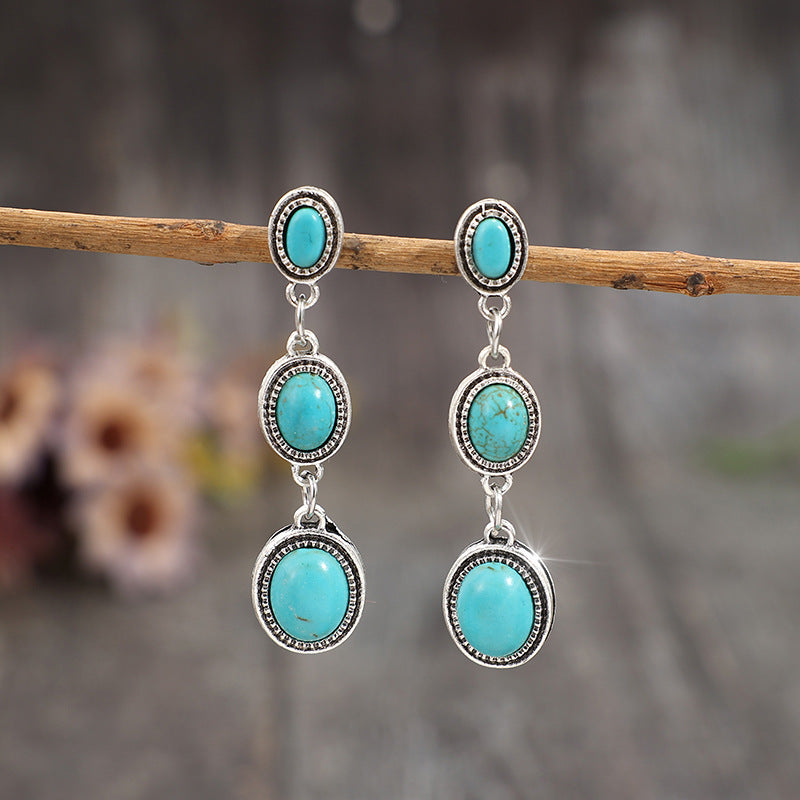 Turquoise Boho Vintage Earrings