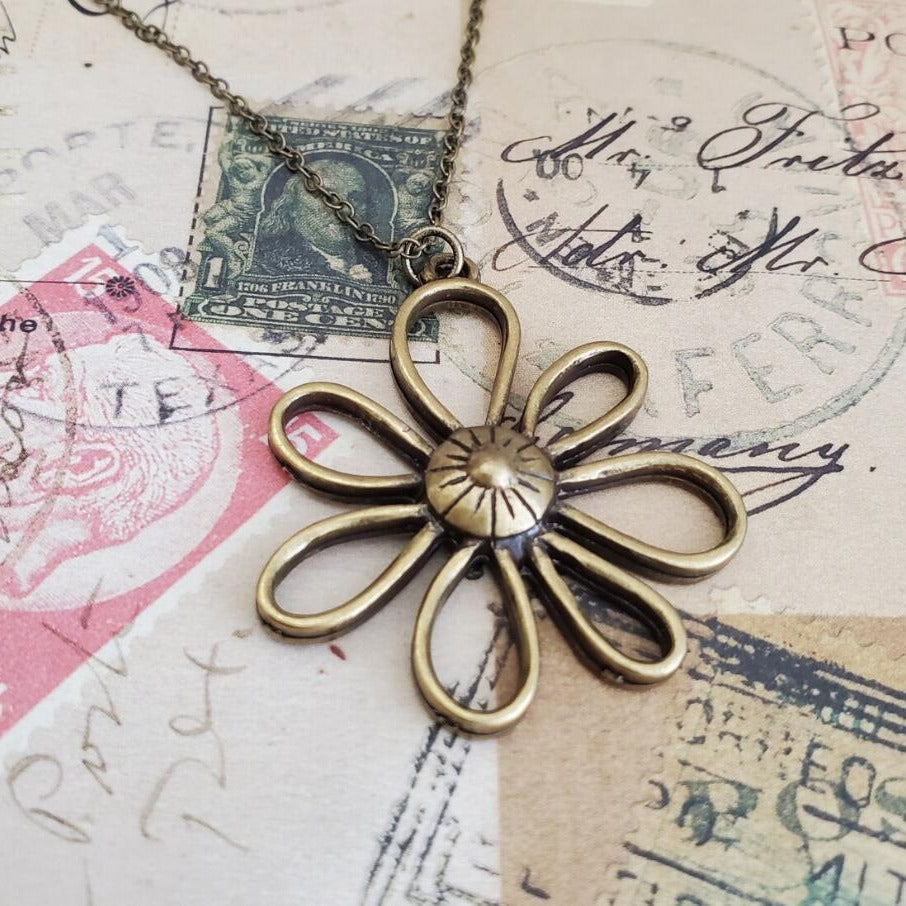 Vintage Floral Cross Necklace for Women - product image 1