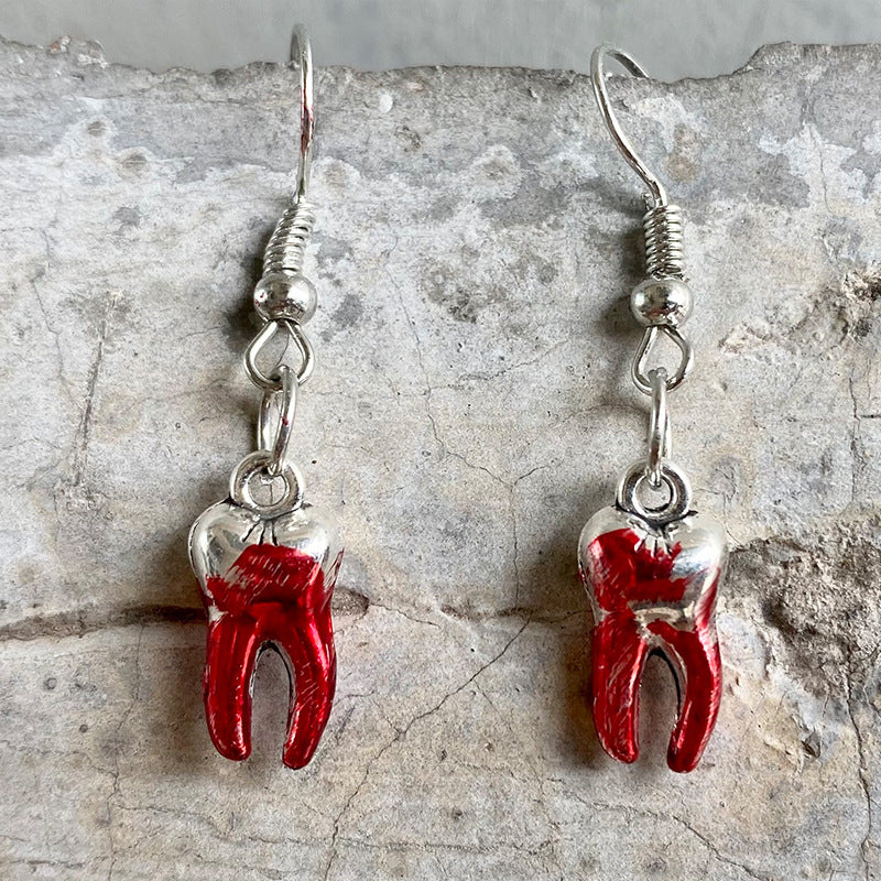 Bloodstained Horror Halloween Earrings Scissors Axe Knife Unique Party - product image 15