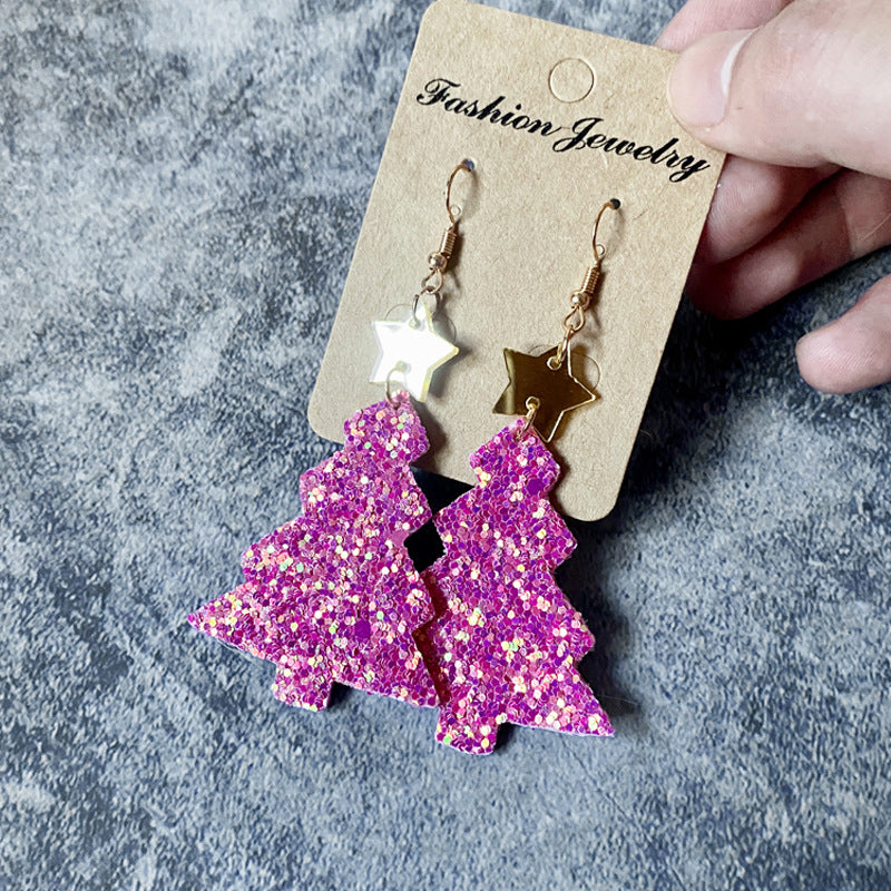 Leather Acrylic Earrings - product image 2