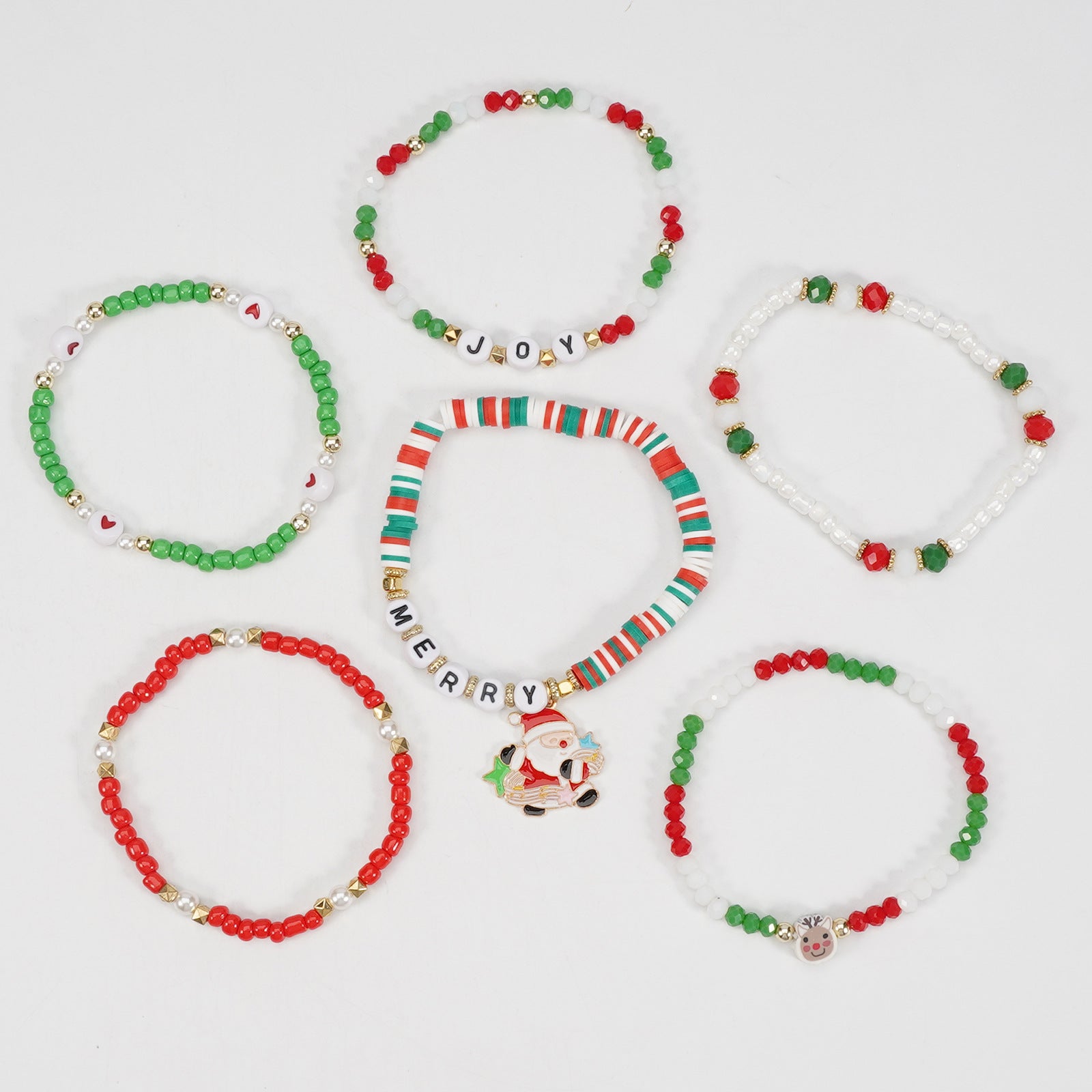 Christmas Bracelet Set Holiday Accessories Snowman Santa Claus Reindeer - product image 40