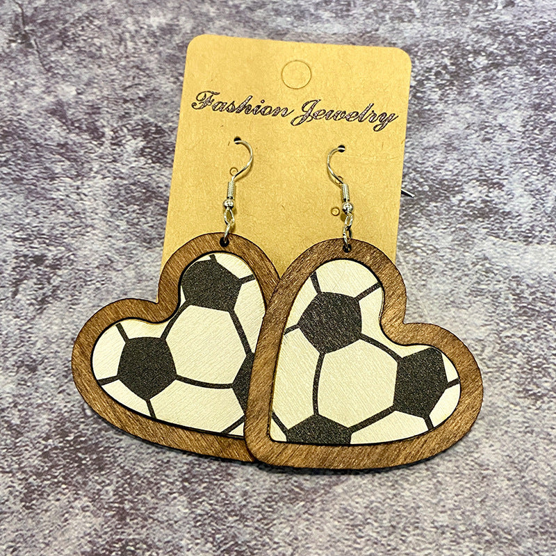 Heart Cross Wood Earrings - product image 6