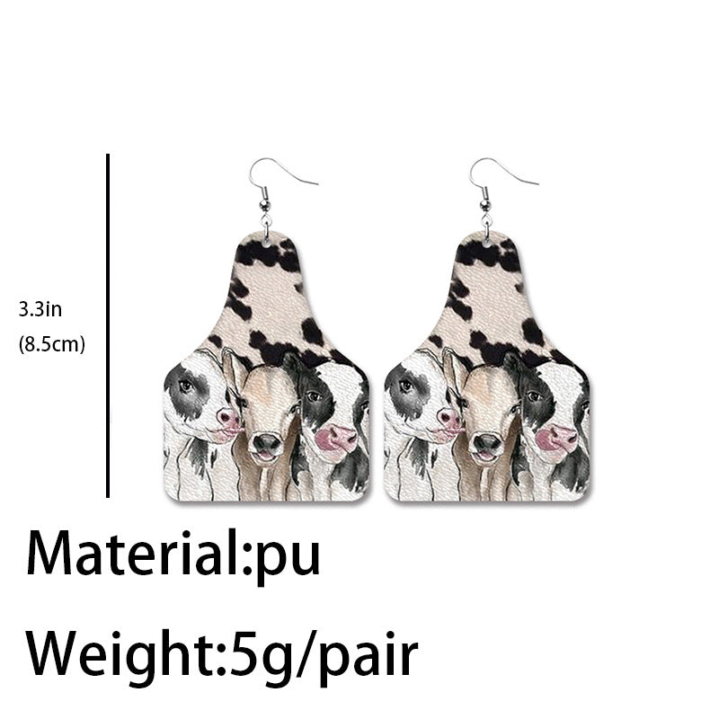 Western Vintage Leather Earrings - product image 5