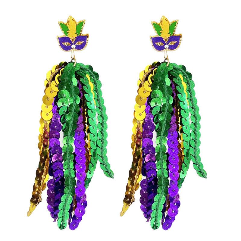 Feather Cross Beaded Earrings - product image 11