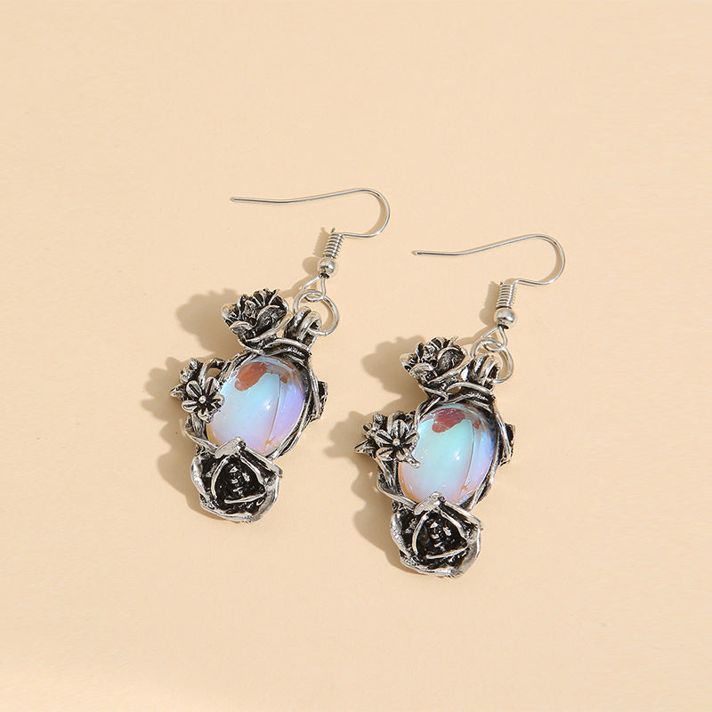 Vintage Floral Moon Cross Earrings - product image 9