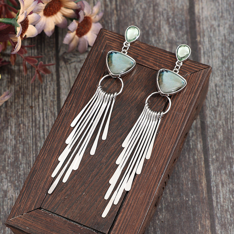 Boho Vintage Geometric Cross Earrings - product image 4