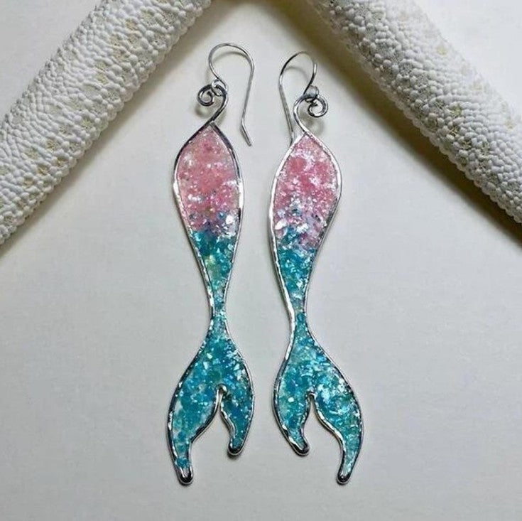 Earrings Inlaid with Sea Blue Topaz for Women Creative Rotating Water Drop - product image 32