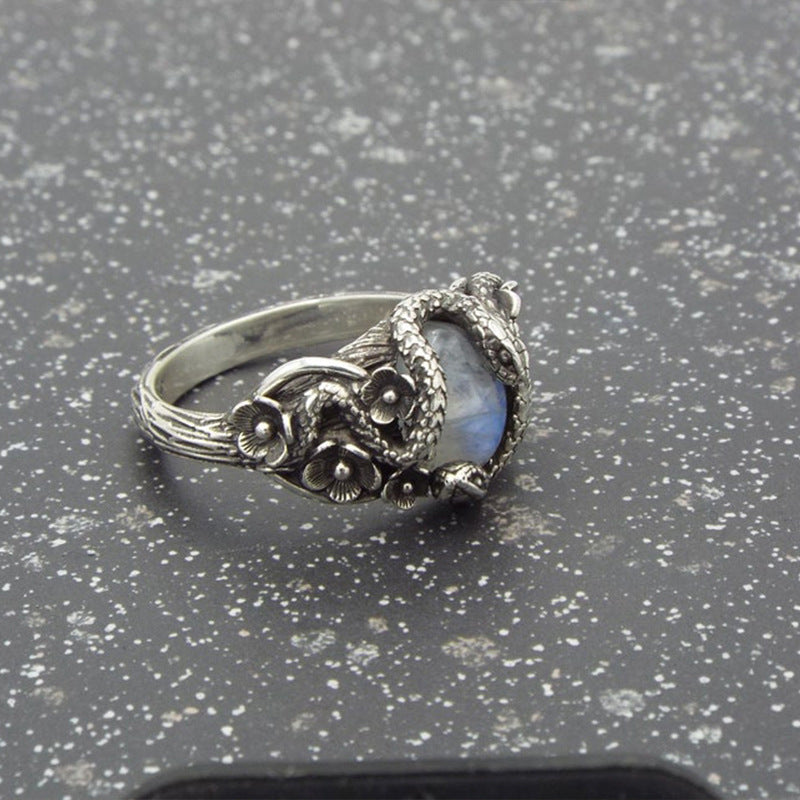 Vintage Floral Moon Ring - product image 5