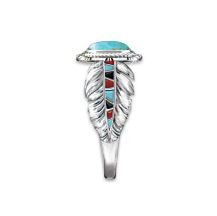 Turquoise Feather Jewelry Set - product image 2