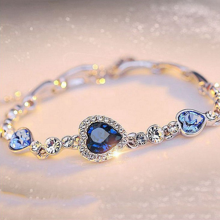 Heart Cross Crystal Bracelet - product image 1
