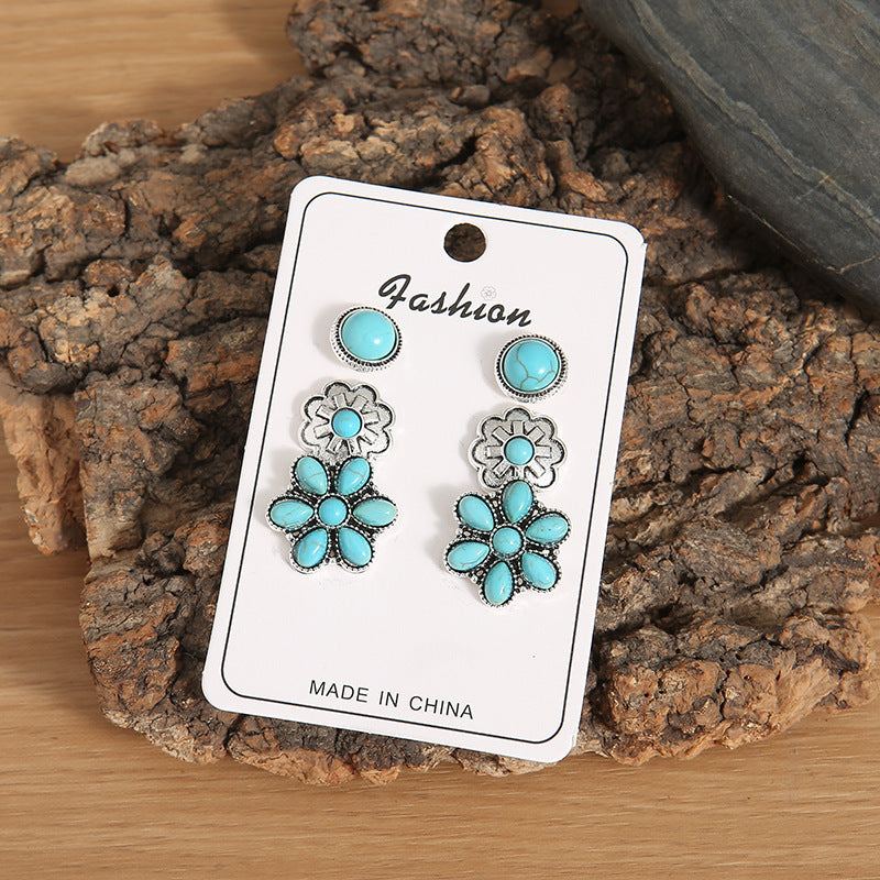 Western Turquoise Vintage Cross Jewelry Set - product image 3
