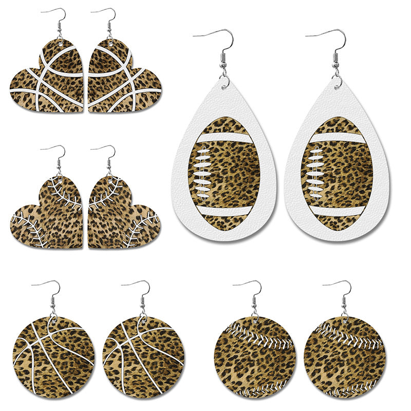 Heart Cross Leather Earrings - product image 1