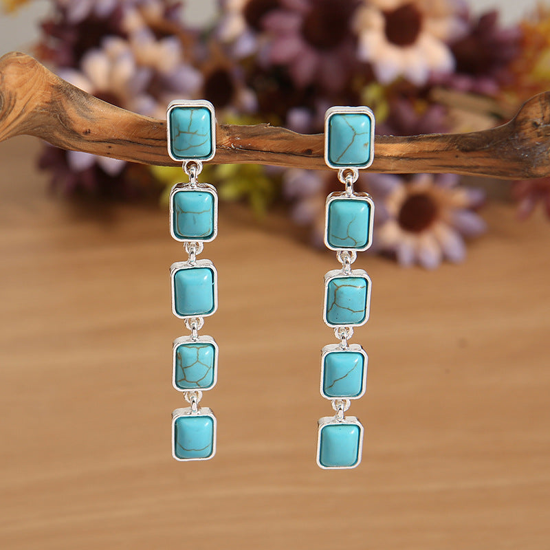 Turquoise Vintage Cross Earrings - product image 1